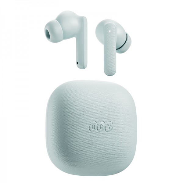 QCY Buds Blue (QT43) - Noise Reduction Clear Calls TWS Earbuds 35h, 10mm dynamic drivers