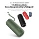 QCY SP7 Blue -  Portable Bluetooth Speaker w Stereo Sound 40W, Mic for Calls, RGB Light Show