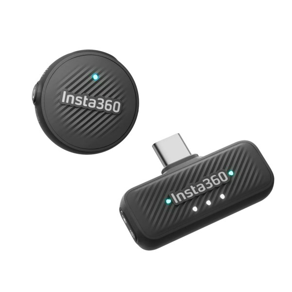 Insta360 Microphone Air (1 Transmitter, 1 Receiver) - 10H Battery, 300m range, built-in noise reduct - Insta360