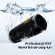 QCY SP7 Blue -  Portable Bluetooth Speaker w Stereo Sound 40W, Mic for Calls, RGB Light Show
