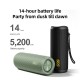 QCY SP7 Blue -  Portable Bluetooth Speaker w Stereo Sound 40W, Mic for Calls, RGB Light Show