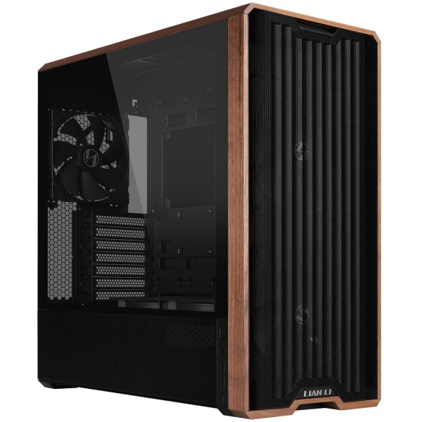 Lian Li LANCOOL 217 Black - Wood Accent - ATX PC Case (5 FANS) 2 x 170mm, 1 x 140mm & 2 x 120mm PWM - Cases