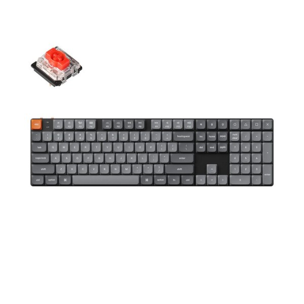Keychron K5 Max (K5M-H1) QMK/VIA Wireless Custom Mechanical Keyboard-Red Switch Hot-Swap 100% US - Gaming Keyboard