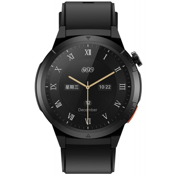 QCY Active GX Watch S12 Black 1,43" AMOLED HD 466x466 Metal Crown & buttons Call HD BT Watch IP68 - QCY