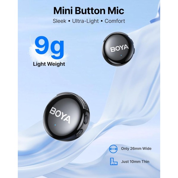 BOYALINK 3 - Type-C & 3,5mm AI-Powered Button Wireless Microphone 2 TX + 1 RX no Case