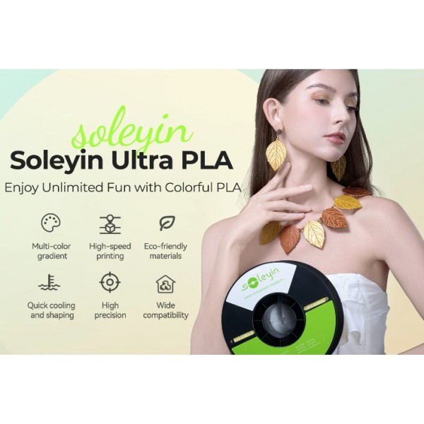 Creality Soleyin Ultra PLA White 3D Printer Filament  1 kg Spool,1.75 mm