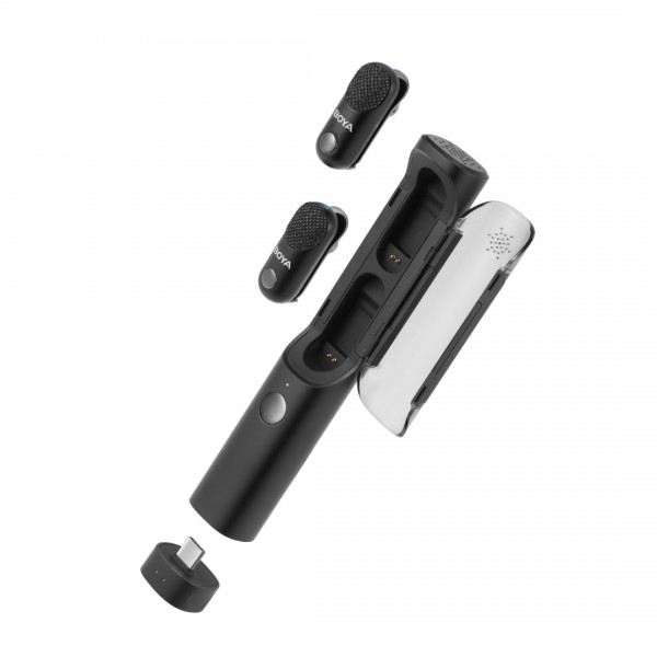 BOYA Magic - Type-C & 3,5mm, Camera Receiver Wireless Microphone 2 TX + 2 RX + charing Case - Microphone (Mobile)