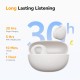 QCY Crossky C10 White Open Ear TPU Earclip, IPX5 Call Noise Reduction BT 5.4 Earbuds 30h