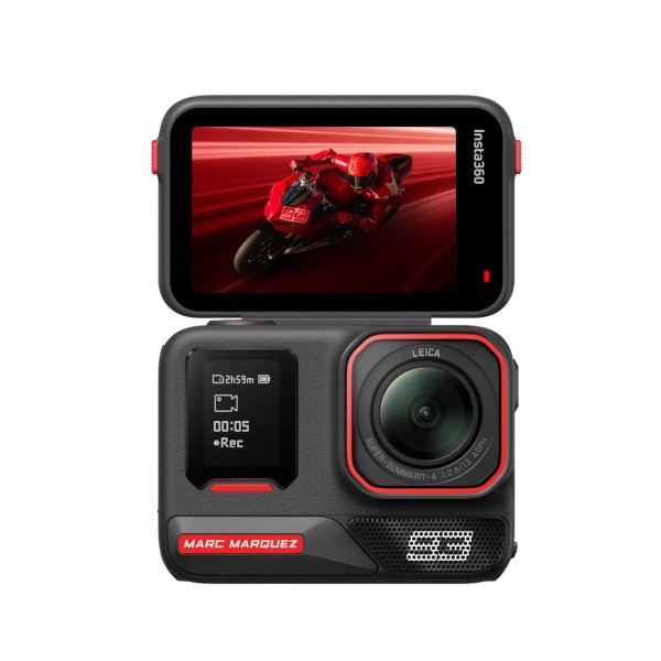 Insta360 Ace Pro 2 Marc Mαrquez 93 - Dual Battery, 128GB MicroSD, Motorcycle Helmet Mount, Adhesive