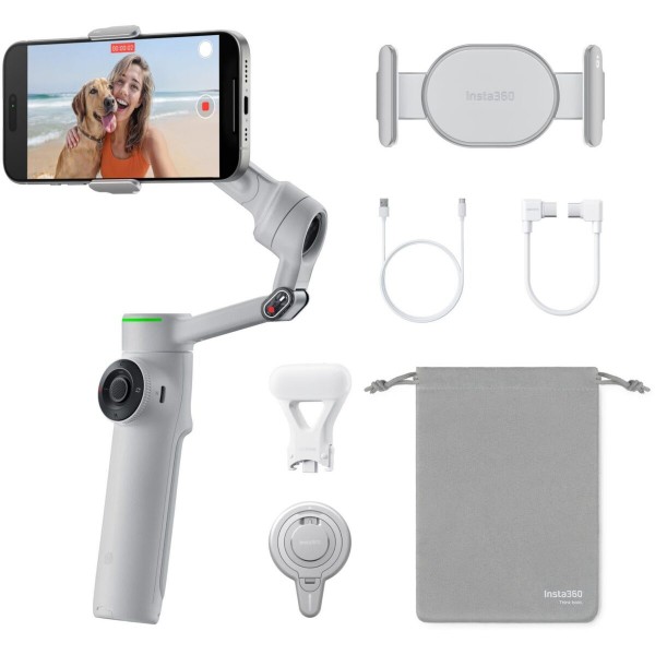 Insta360 Flow 2 Pro Creator Bundle (Gray) A.I. Powered Gimbal Stabilizer for Smartphone - Σύγκριση Προϊόντων
