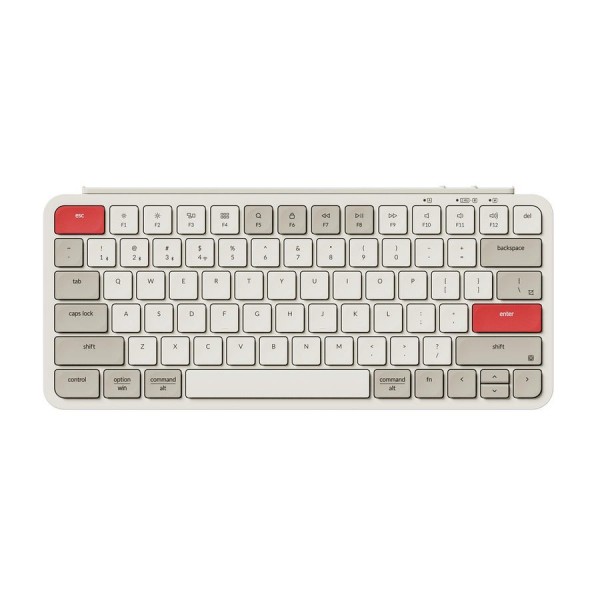 Keychron B1 Pro (B1P-K13) Ultraslim Mini Wireless BT Keyboard ZMK Online customize Retro Red 75% US - Keychron