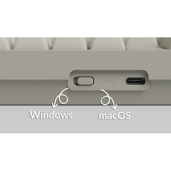 Keychron C2 Pro (C2PX-M1) QMK/VIA Mechanical Red Switch - 8K Polling Rate Hot Swap. 100% US Retro RG