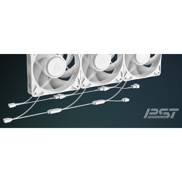 Arctic P12 Pro A-RGB (White) - 3 Pack - PWM 120mm Case Fan Value Pack - max 3000 RPM - PWM regulate | Case Fan Arctic P12 Pro A-RGB (White) - 3 Pack - PWM 120mm Case Fan Value Pack - max 3000 RPM - PWM regulate