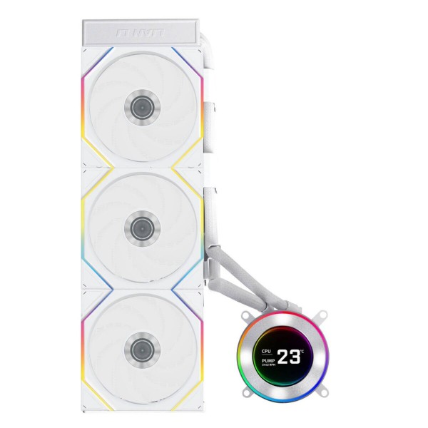 Lian Li HydroShift II LCD-C 360 RGB CL fan White - AIO CPU Liquid Cooler with CL ARGB Fans - LIAN LI