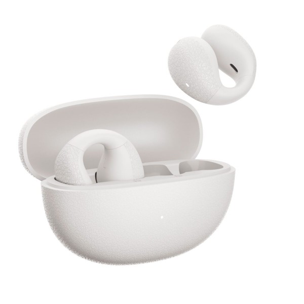 QCY Crossky C10 White Open Ear TPU Earclip, IPX5 Call Noise Reduction BT 5.4 Earbuds 30h - QCY