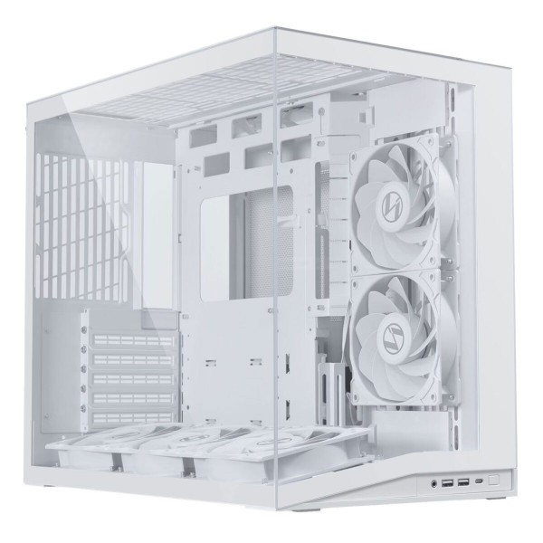 Lian Li O11D Mini V2 FLOW WHITE - ATX PC GAMING CASE - 5x FANS - IMPROVED AIRFLOW - GPU SUPPORT BRAC - Cases