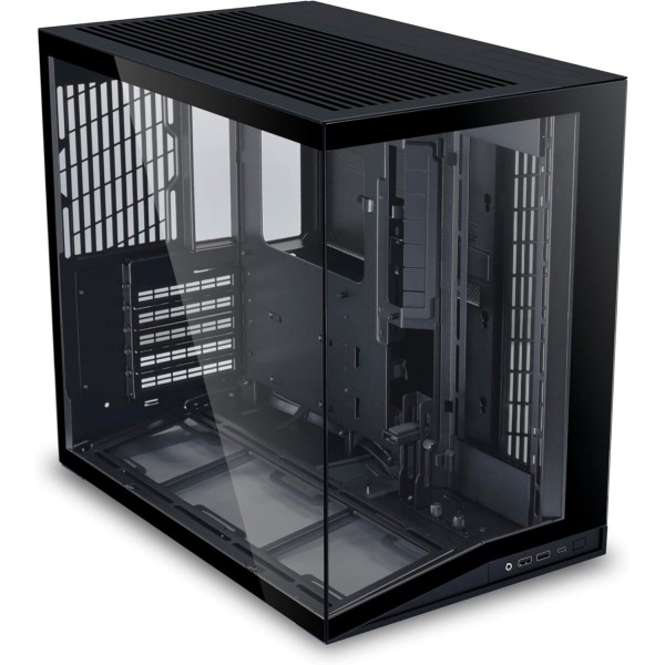 Lian Li O11D Mini V2 BLACK - ATX PC GAMING CASE - IMPROVED AIRFLOW - GPU SUPPORT BRACKET - Cases