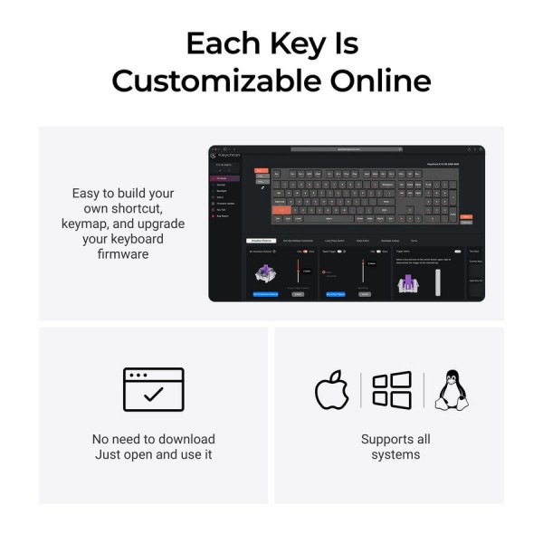 Keychron K10 HE (K10H-J1) Shine-Through Wireless Magnetic Hall Effect RGB Keyboard 100% US Layout
