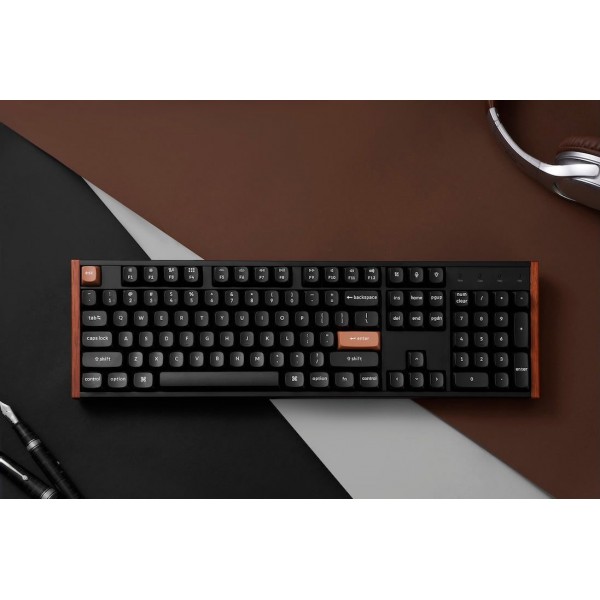 Keychron K10 HE (K10H-F1) Special Wood Edition Wireless Magnetic Hall Effect RGB Keyboard 100% US