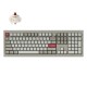 Keychron V6 Max Retro (V6M-R3) QMK/VIA BT/2,4/Wired Custom Mechanical Keyboard Brown Switch 100%