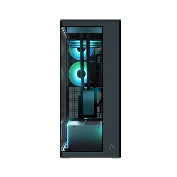 Arctic Xtender (Black) mirrow black window with GPU vertical mount - Mid Tower Case w. A-RGB Fans - Σύγκριση Προϊόντων