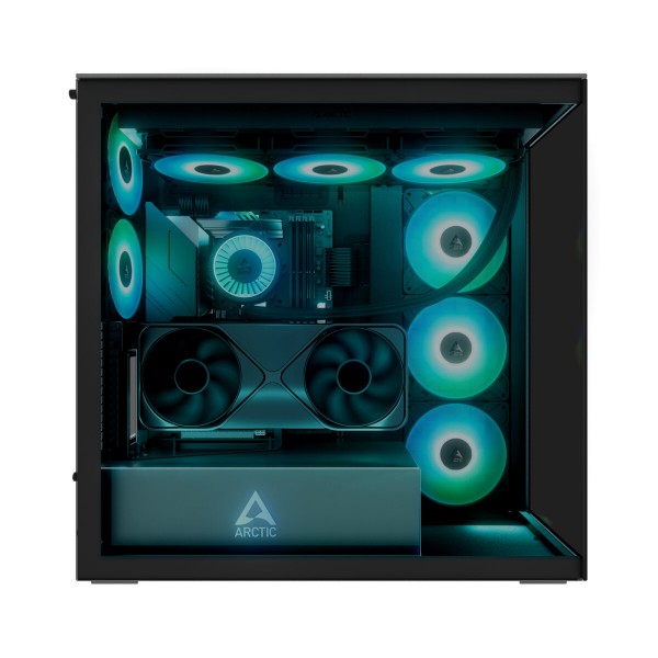 Arctic Xtender (Black) black window with GPU vertical mount - Mid Tower Case w. A-RGB Fans - Σύγκριση Προϊόντων
