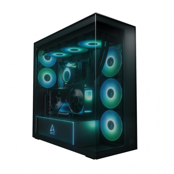 Arctic Xtender (Black) black window with GPU vertical mount - Mid Tower Case w. A-RGB Fans - Σύγκριση Προϊόντων