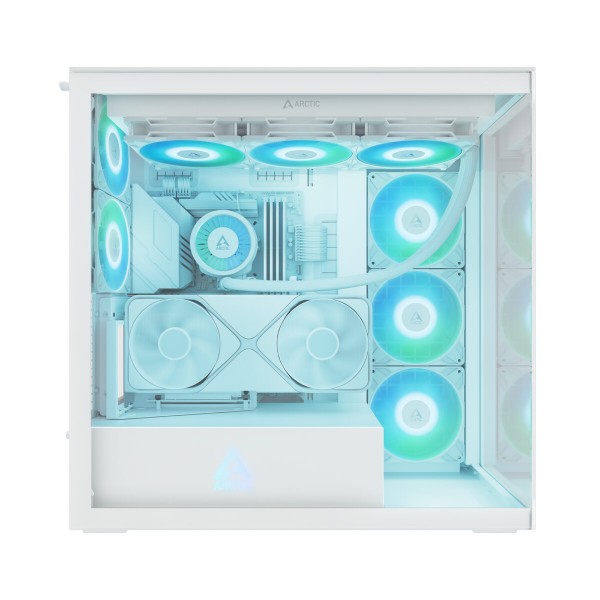 Arctic Xtender (White) transparent window with GPU vertical mount - Mid Tower Case w. A-RGB Fans - Σύγκριση Προϊόντων