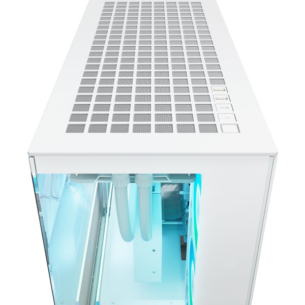 Arctic Xtender (White) transparent window with GPU vertical mount - Mid Tower Case w. A-RGB Fans