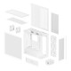 Arctic Xtender (White) transparent window w/o GPU vertical mount - Mid Tower Case w. A-RGB Fans