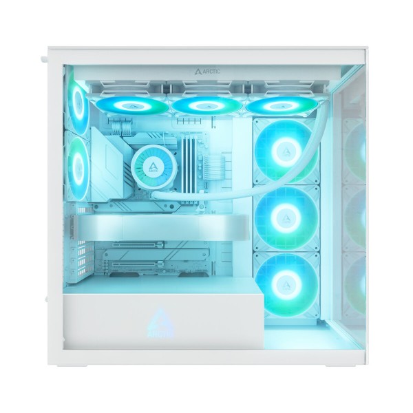 Arctic Xtender (White) transparent window w/o GPU vertical mount - Mid Tower Case w. A-RGB Fans - Σύγκριση Προϊόντων