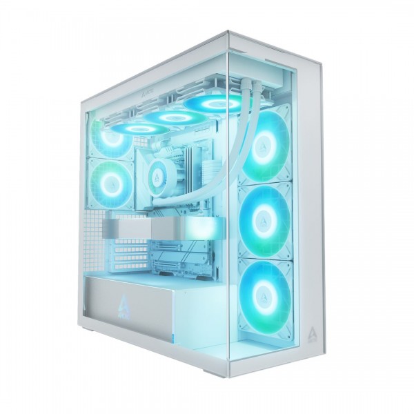 Arctic Xtender (White) transparent window w/o GPU vertical mount - Mid Tower Case w. A-RGB Fans - Σύγκριση Προϊόντων
