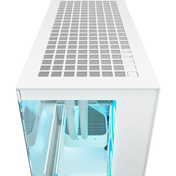 Arctic Xtender (White) transparent window w/o GPU vertical mount - Mid Tower Case w. A-RGB Fans
