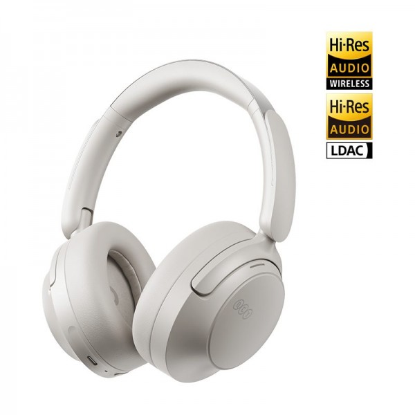 QCY H3S Headphones White - Type-C & Bluetooth 6.0 ANC iOS/Android Call Noise Cancelling Headset102h - QCY