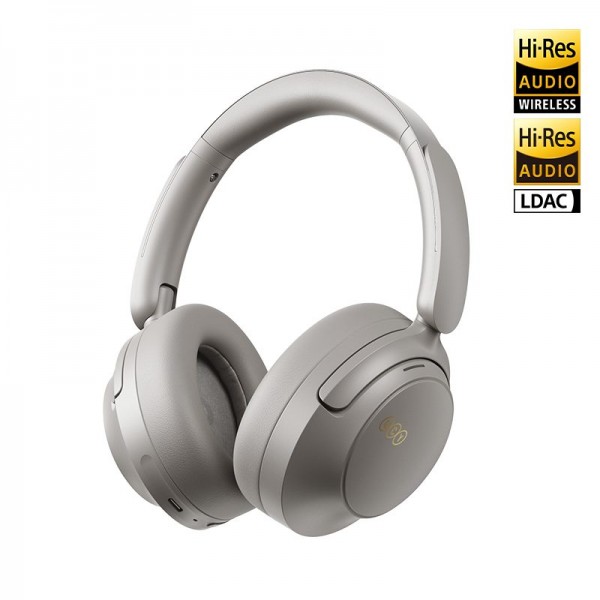 QCY H3S Headphones Grey - Type-C & Bluetooth 6.0 ANC iOS/Android Call Noise Cancelling Headset 102h - QCY