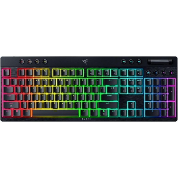 Razer BlackWidow V4 Low Profile HyperSpeed - Wireless / Bluetooth RGB Gaming Keyboard -Yellow Switch - Gaming Keyboard