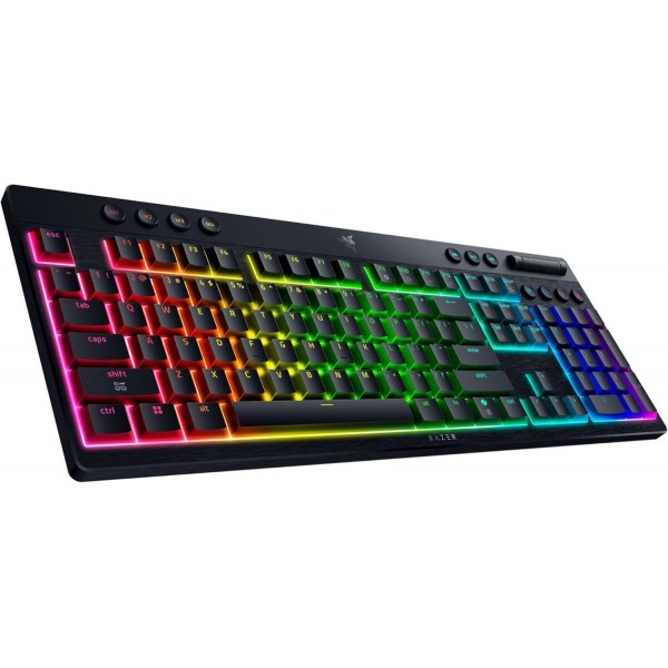 Razer BlackWidow V4 Low Profile HyperSpeed - Wireless / Bluetooth RGB Gaming Keyboard -Yellow Switch - Gaming Keyboard