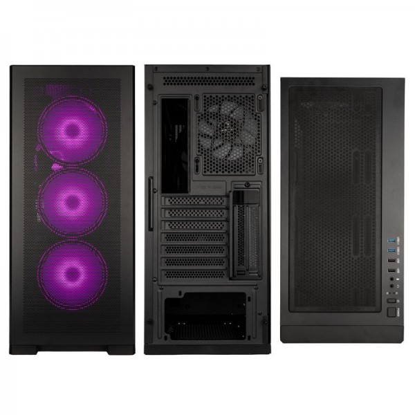 Kolink Unity Meshbay ARGB Midi ATX Tower Case - 400mm clearance (4 pre-installed fans & controller)