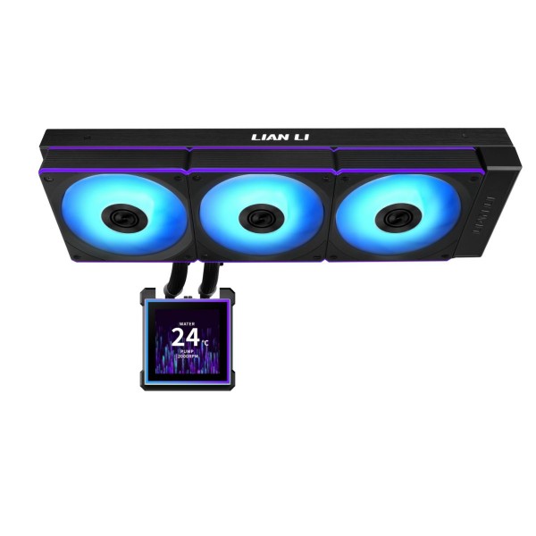 Lian Li Hydroshift II LCD-S 360CL Black - RGB AIO CPU Cooler - 3.4" Screen - 1851/1700, AM5/AM4