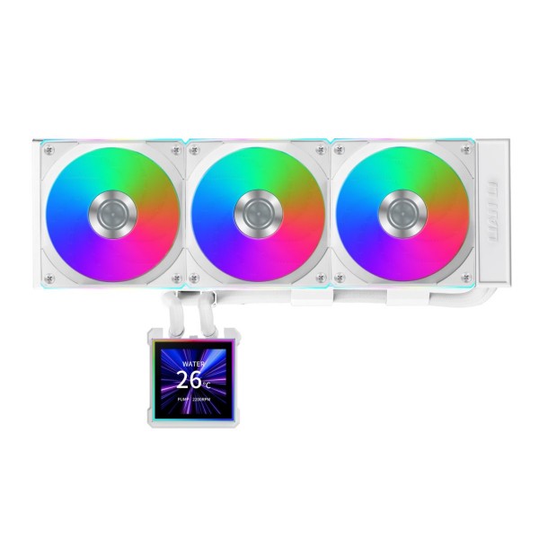 Lian Li Hydroshift II LCD-S 360CL White - RGB AIO CPU Cooler - 3.4" Screen - 1851/1700, AM5/AM4 - LIAN LI