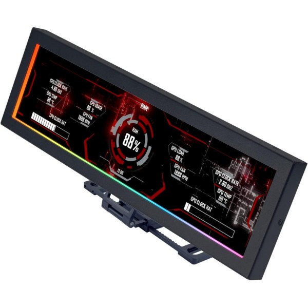 Lian Li 8.8" Universal Screen Black - For Any PC - ARGB Frame - Display Panel - LCD Mini Monitor - LIAN LI