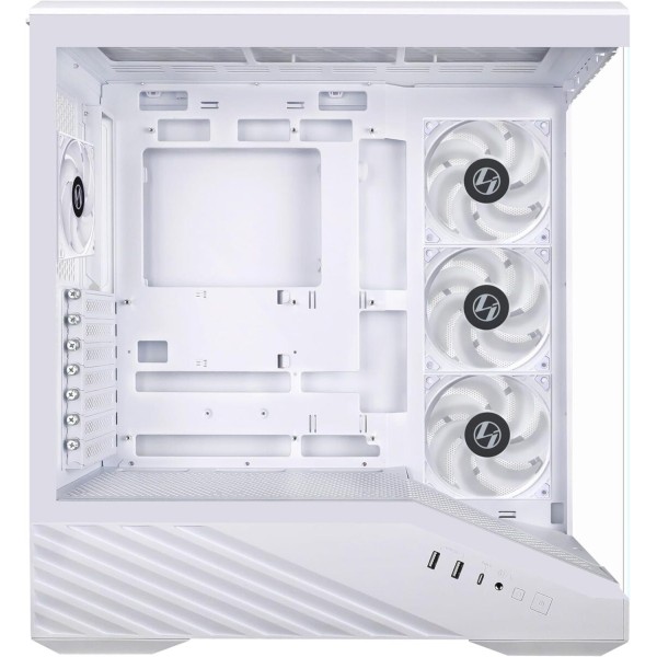 Lian Li Vector V100 White - 4 x 120mm ARGB - LED RGB Strip - Tempered Glass - ATX Case - 