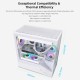 Lian Li Vector V100 White - 4 x 120mm ARGB - LED RGB Strip - Tempered Glass - ATX Case