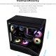 Lian Li Vector V100 Black - 4 x 120mm ARGB - LED RGB Strip - Tempered Glass - ATX Case