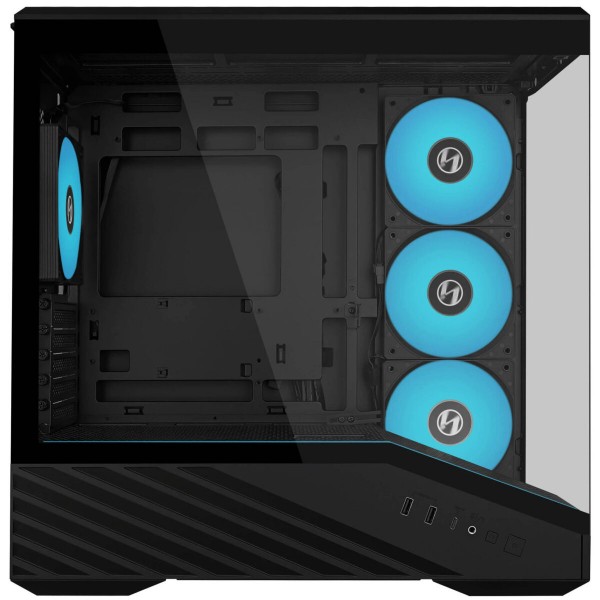 Lian Li Vector V100 Mini Black - 4 x 120mm ARGB - Mini/Micro ATX - LED RGB Strip - Tempered Glass