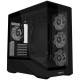 Lian Li Vector V100 Mini Black - 4 x 120mm ARGB - Mini/Micro ATX - LED RGB Strip - Tempered Glass