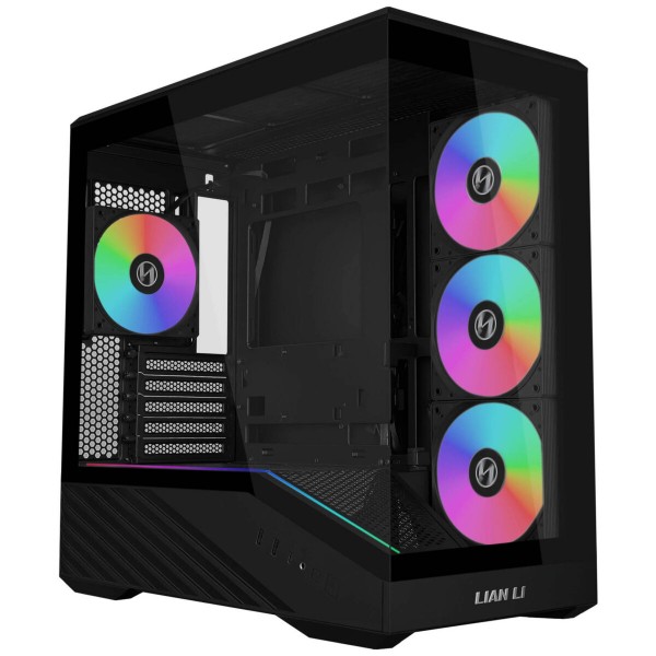 Lian Li Vector V100 Mini Black - 4 x 120mm ARGB - Mini/Micro ATX - LED RGB Strip - Tempered Glass - Cases