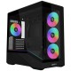 Lian Li Vector V100 Mini Black - 4 x 120mm ARGB - Mini/Micro ATX - LED RGB Strip - Tempered Glass