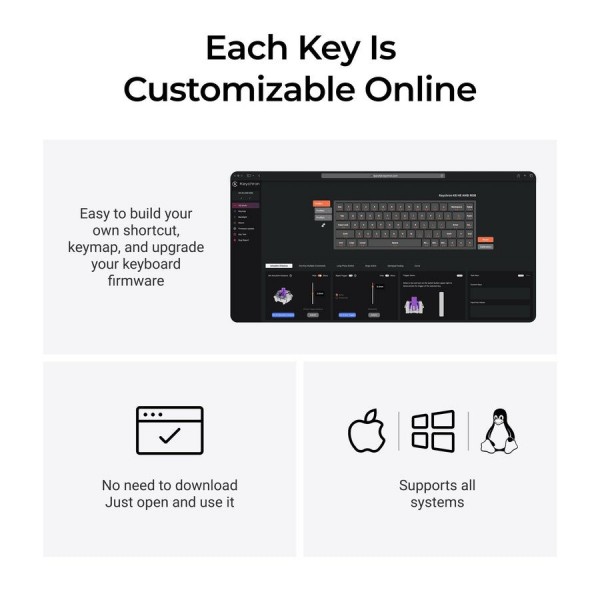 Keychron K6 HE (K6H-J1) Shine-Through Wireless Magnetic Hall Effect RGB Keyboard 65% US Layout - Gaming Keyboard
