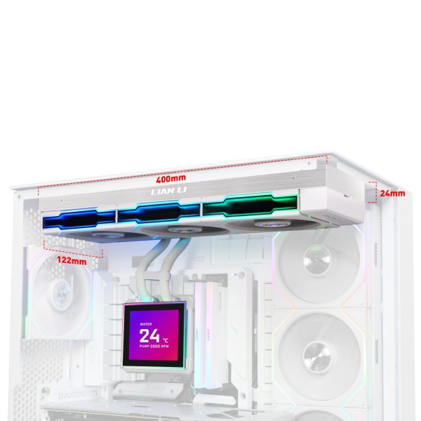 Lian Li Hydroshift II LCD-S 360TL Black - RGB AIO CPU Cooler - 3.4" Screen - 1851/1700, AM5/AM4